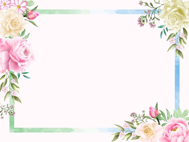 Beautiful floral watercolor background