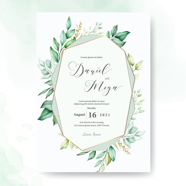 beautiful floral wedding card template