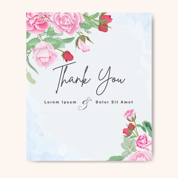 beautiful floral wedding invitation card