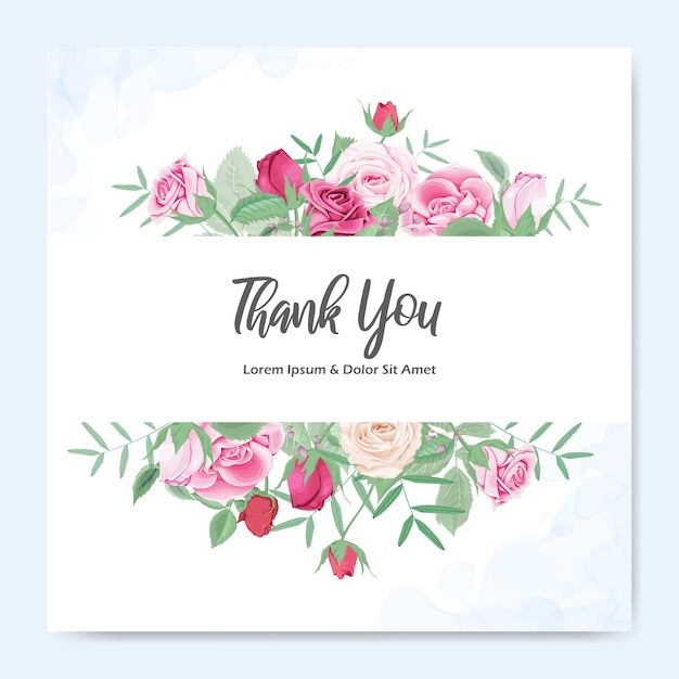 beautiful floral wedding invitation card