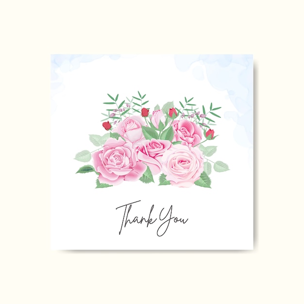 beautiful floral wedding invitation card