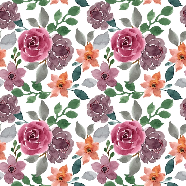 beautiful florall watercolor seamless pattern