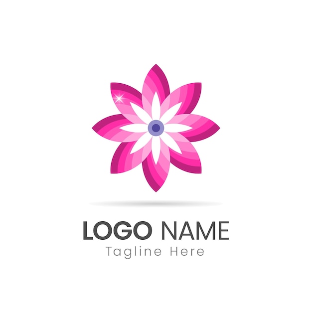 Beautiful Flower Creative Logo Design Template