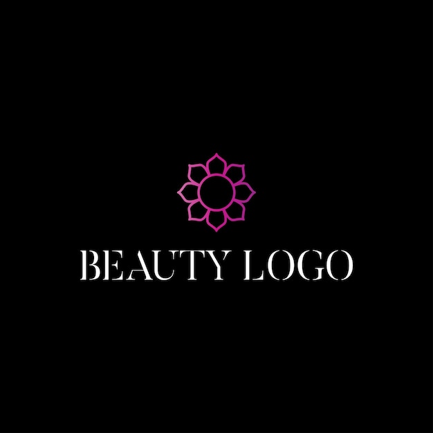 Beautiful flower element logo for the beauty salon or make up artist