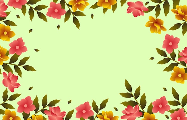 Beautiful Flower Floral Summer Autumn Border Background