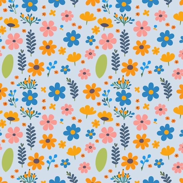 Beautiful flower pattern collection with leaves floral bouquets flower compositions floral pattern