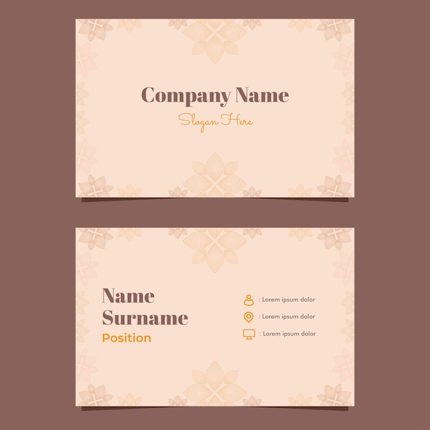 Beautiful flower petals business card template