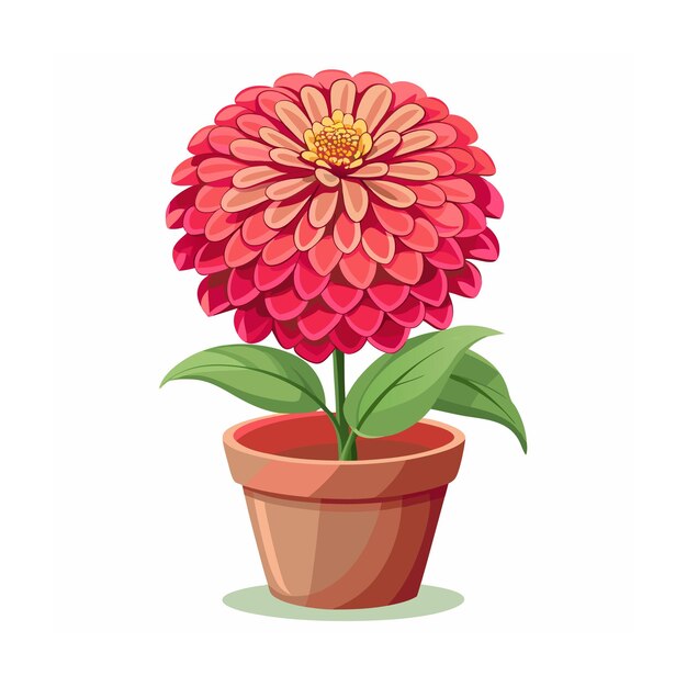 Vector beautiful flowerpot houseplant vector illustration concept