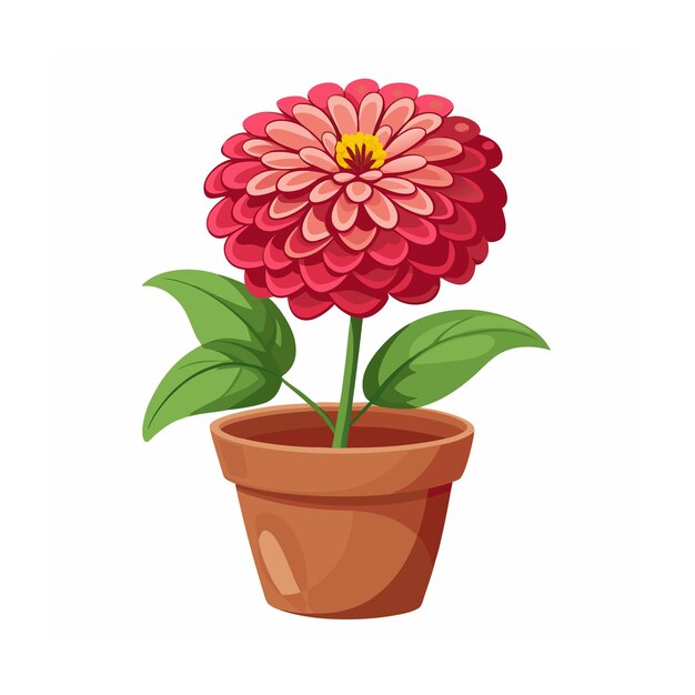 Vector beautiful flowerpot houseplant vector illustration concept