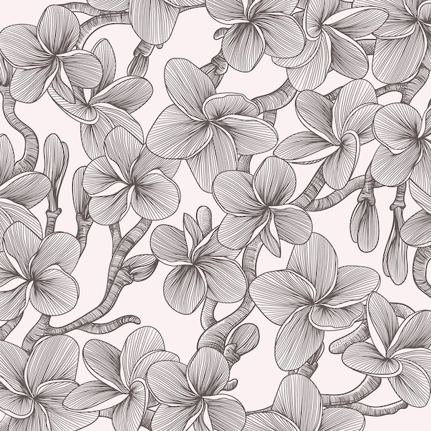 beautiful flowers pattern for background template