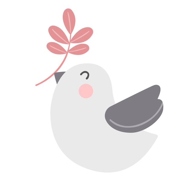 Beautiful flying dove bird illustration