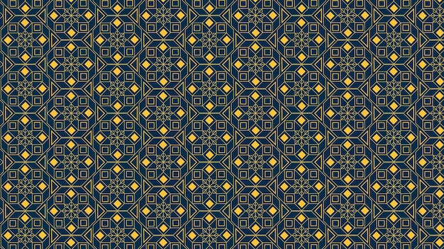 beautiful geometric pattern with flower pattern design premium vector