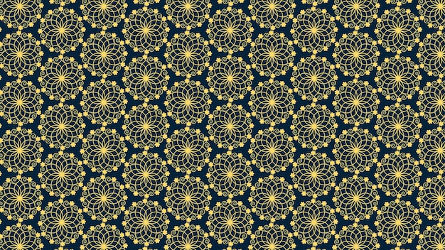 beautiful geometric pattern with flower pattern design premium vector