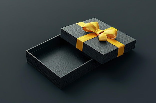 Vector beautiful gift with ribbon on a black background