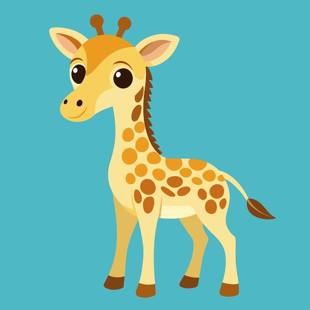 beautiful giraffe vector baby giraffe