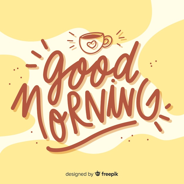 Beautiful good morning lettering background