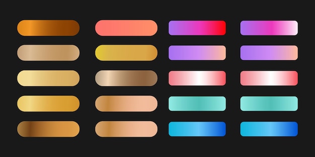 Beautiful gradient collection color set