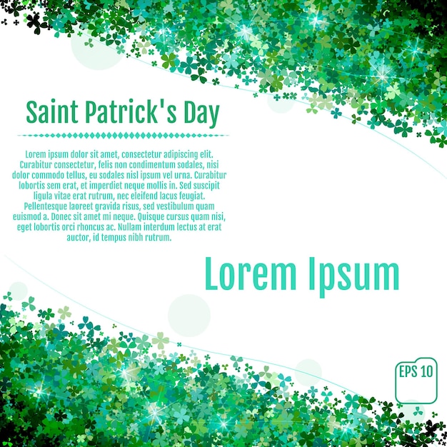 Beautiful green clover - st Patrick day concept