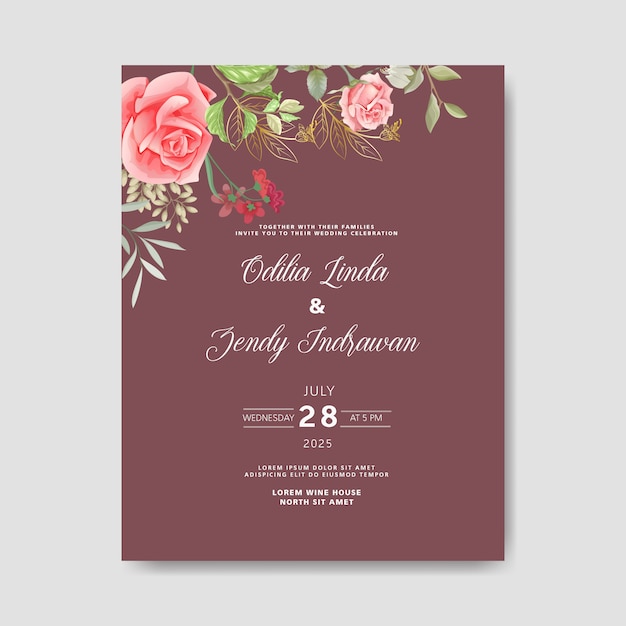 beautiful greenery wedding invitation templates