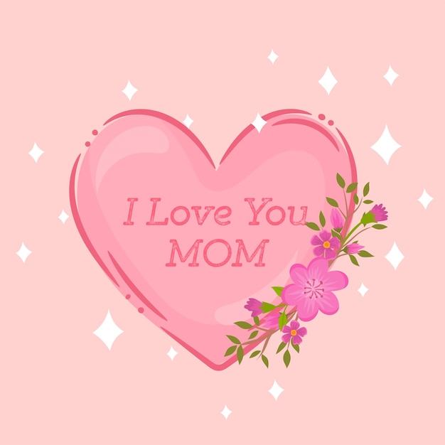 Beautiful greeting card Happy mother's day