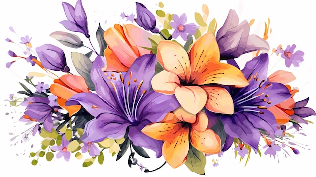 Beautiful hand drawing flower