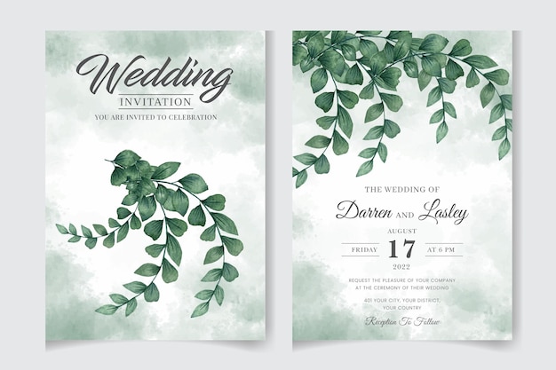 Beautiful hand drawing wedding invitation floral design invite decorative wreath amp frame pattern