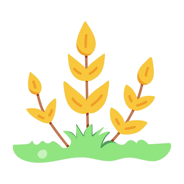 Beautiful hand drawn icon of crops