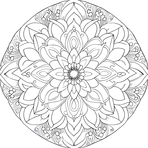 Beautiful hand drawn mandala coloring book