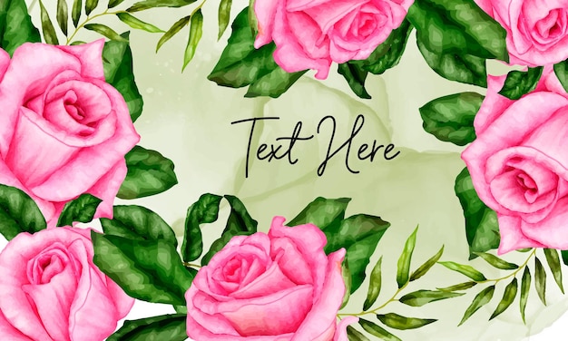 Beautiful hand drawn watercolor flowers background