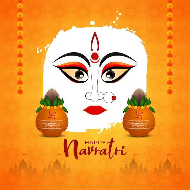 Beautiful Happy Navratri cultural Indian festival background