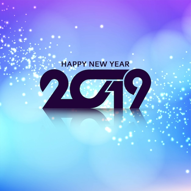 Beautiful Happy New Year 2019 glitters background