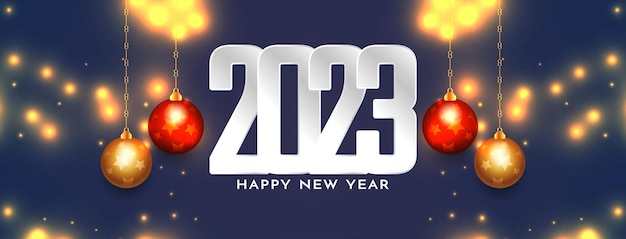 Beautiful Happy new year 2023 celebration banner design