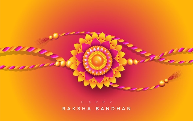 Beautiful Happy Raksha Bandhan Festival Background Design Template