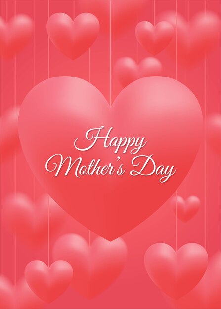 Beautiful Hearts Mother's Day card