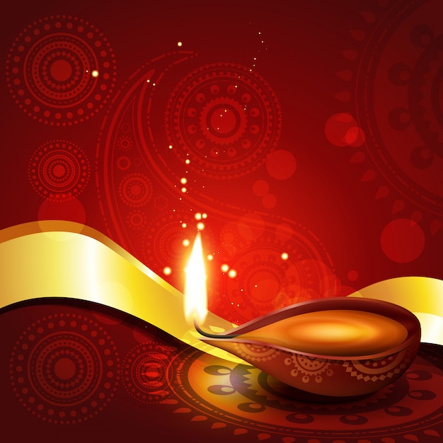 Beautiful hindu diwali diya festival background