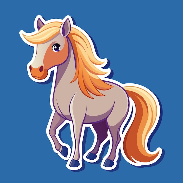 beautiful horse sticker vector