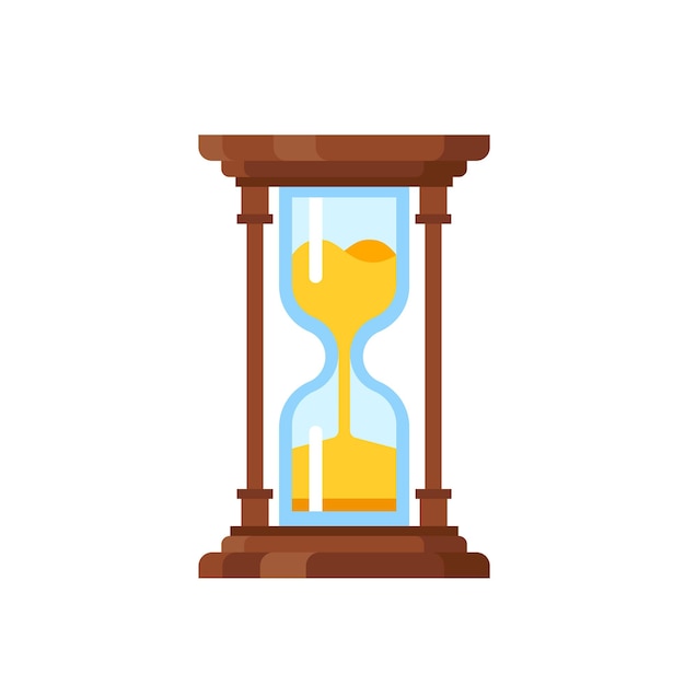 Vector beautiful hourglass an elegant timer symbol of justice and balance