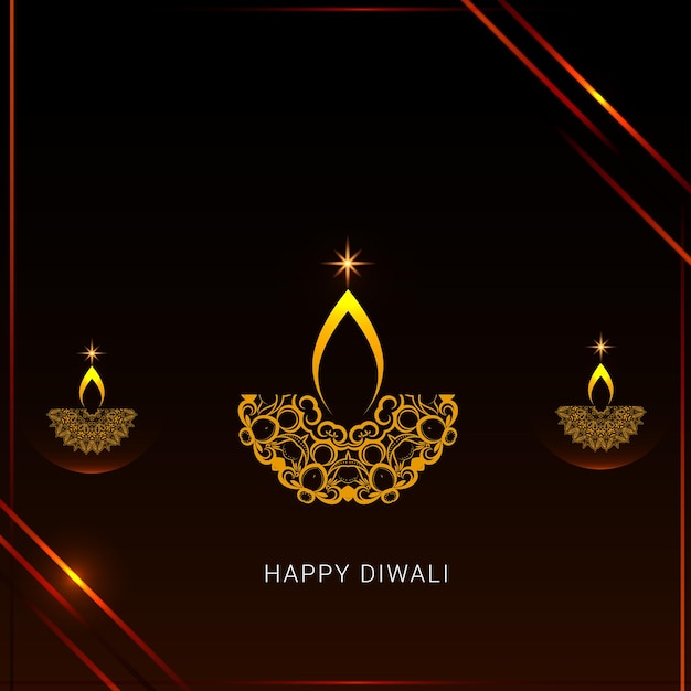 Beautiful indian diwali festival greeting design