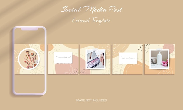 Beautiful instagram carousel post template