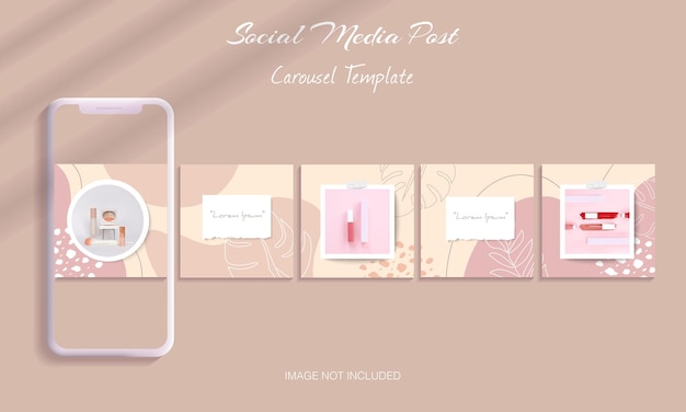 Beautiful instagram carousel template bundle