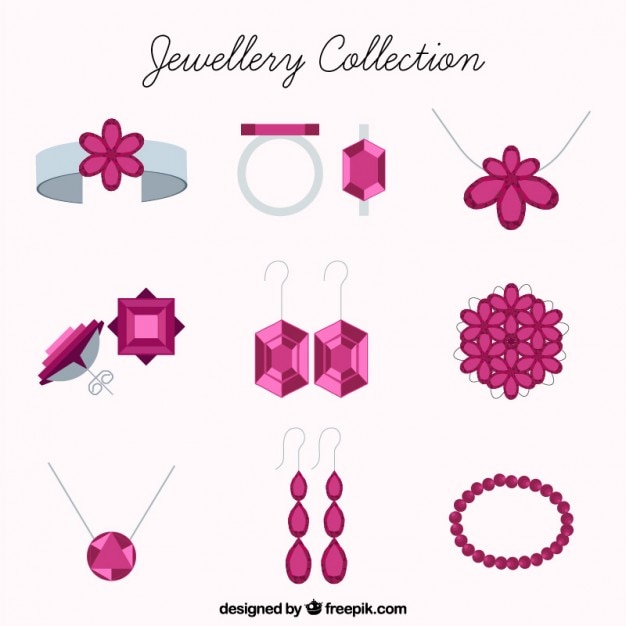 Vector beautiful jewellery set