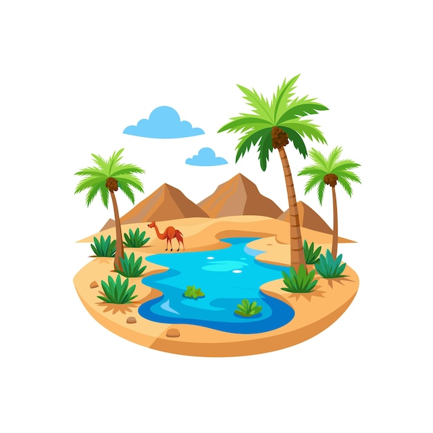 Beautiful Landscape Scenery Vector Illustration Concepts