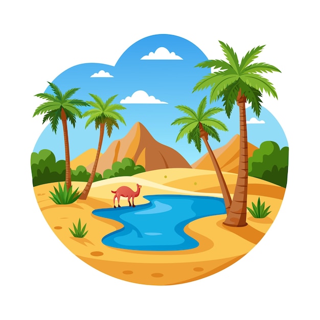 Beautiful Landscape Scenery Vector Illustration Concepts