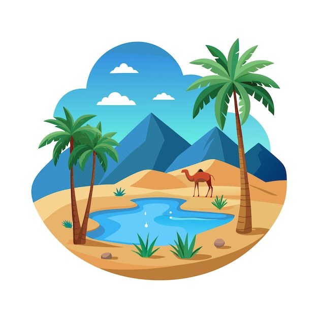 Beautiful Landscape Scenery Vector Illustration Concepts