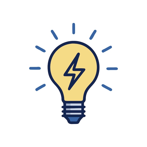 Beautiful Light Bulb technology and idea icon vector illustration