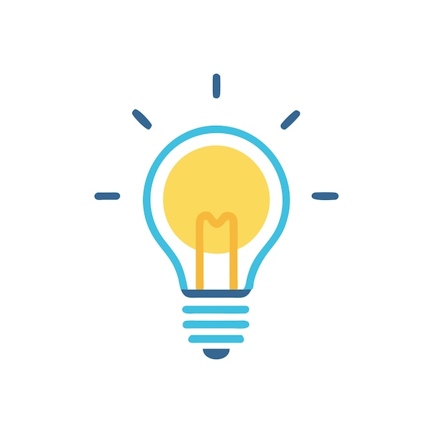 Beautiful Light Bulb technology and idea icon vector illustration