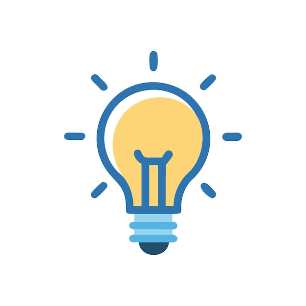 Beautiful Light Bulb technology and idea icon vector illustration