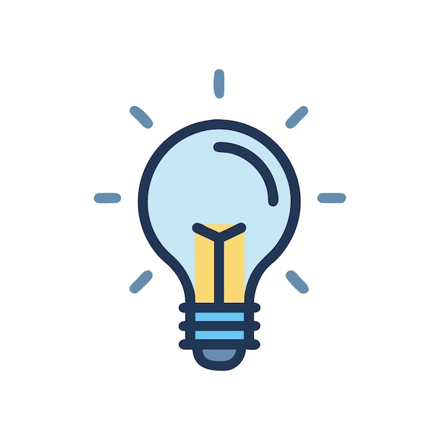 Beautiful Light Bulb technology and idea icon vector illustration