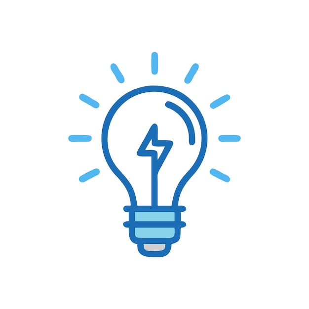 Beautiful Light Bulb technology and idea icon vector illustration