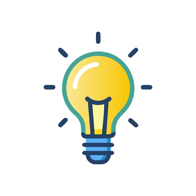 Beautiful Light Bulb technology and idea icon vector illustration